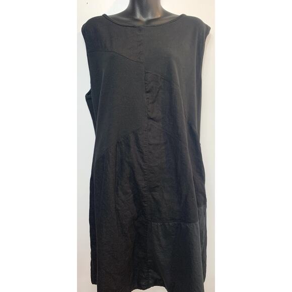 Cynthia Rowley Women's black dress sleeveless linen blend midi length size 1X - Picture 1 of 5